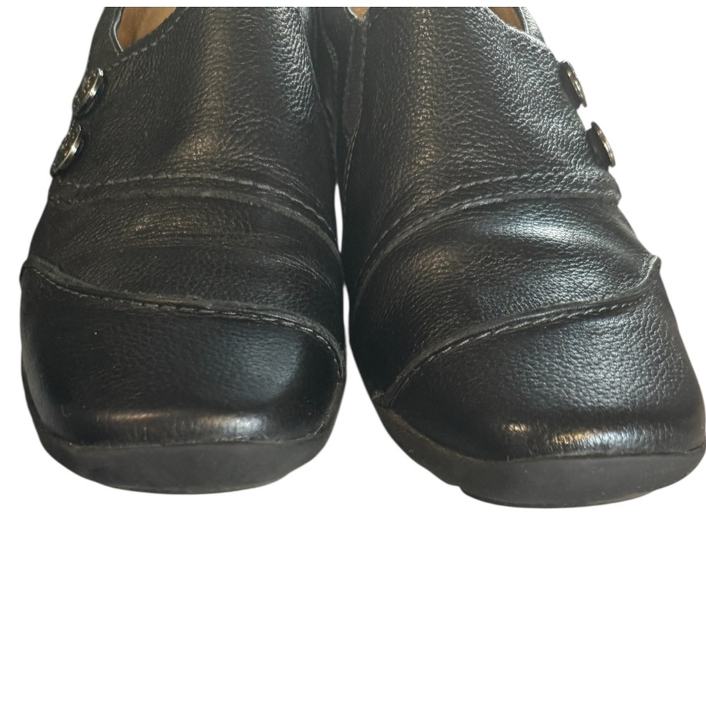 Naturalizer Black Leather Slip-On Comfort Loafers Women’s 9M - Picture 6 of 9